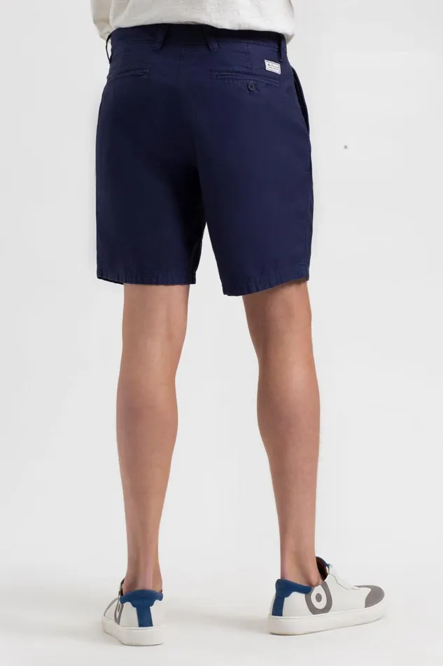 Men Ben Sherman Shorts Beatnik Oxford Garment Dye Slim Short 8211 Navy
