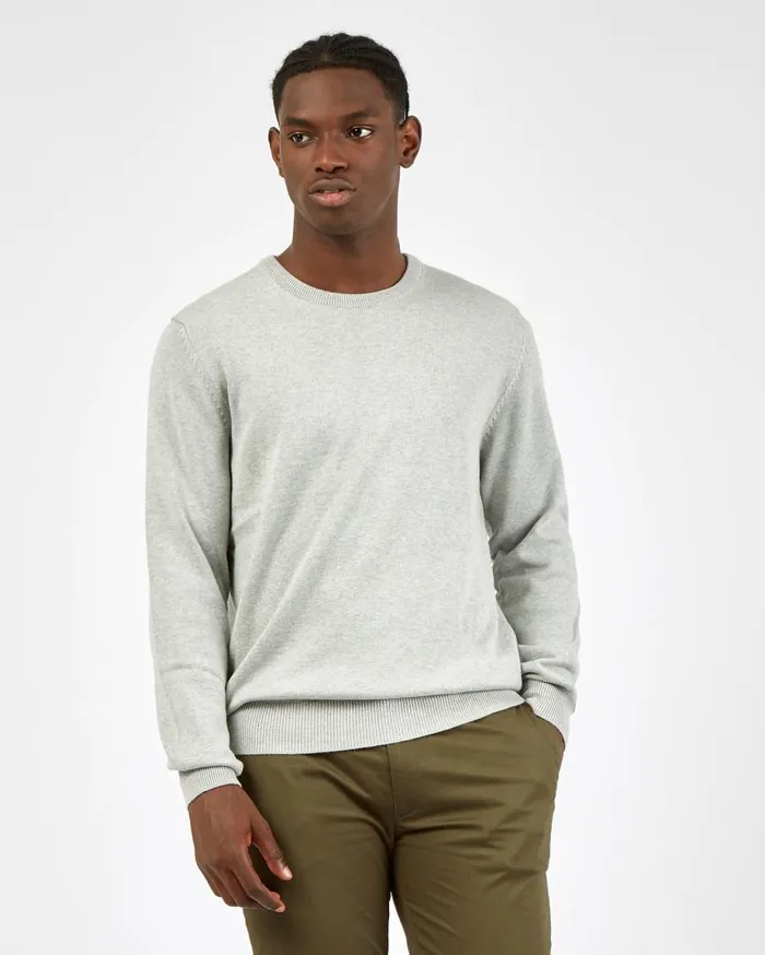 Men Ben Sherman Sweaters and Knits Signature Knit Crewneck Sweater 8211 Steel