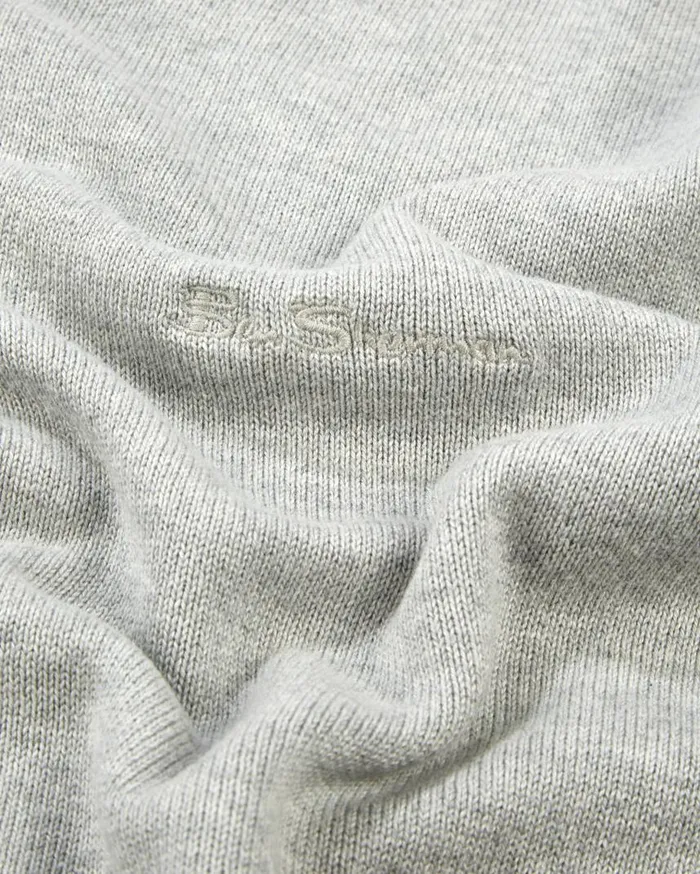 Men Ben Sherman Sweaters and Knits Signature Knit Crewneck Sweater 8211 Steel