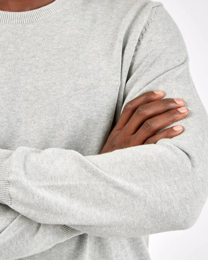 Men Ben Sherman Sweaters and Knits Signature Knit Crewneck Sweater 8211 Steel