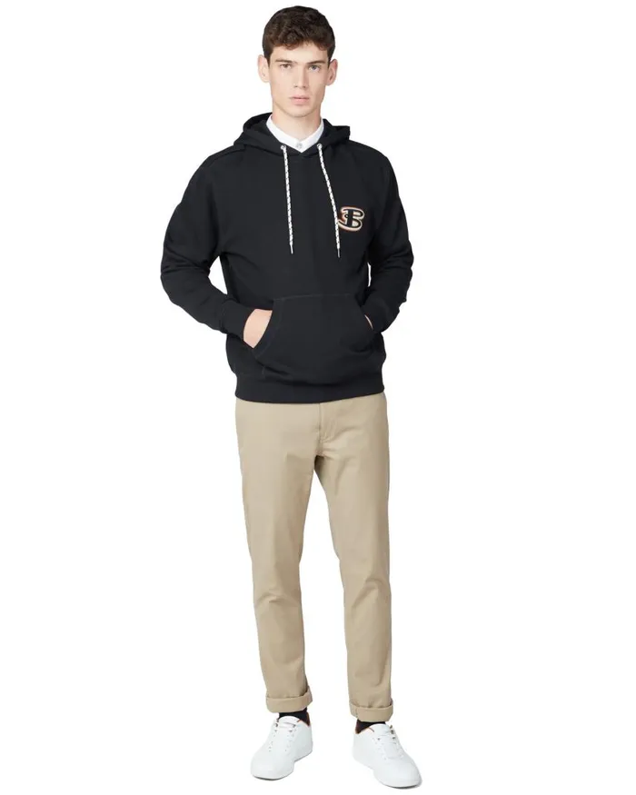 Men Ben Sherman Sweatshirts and Hoodies B By Logo Hoodie 8211 Black