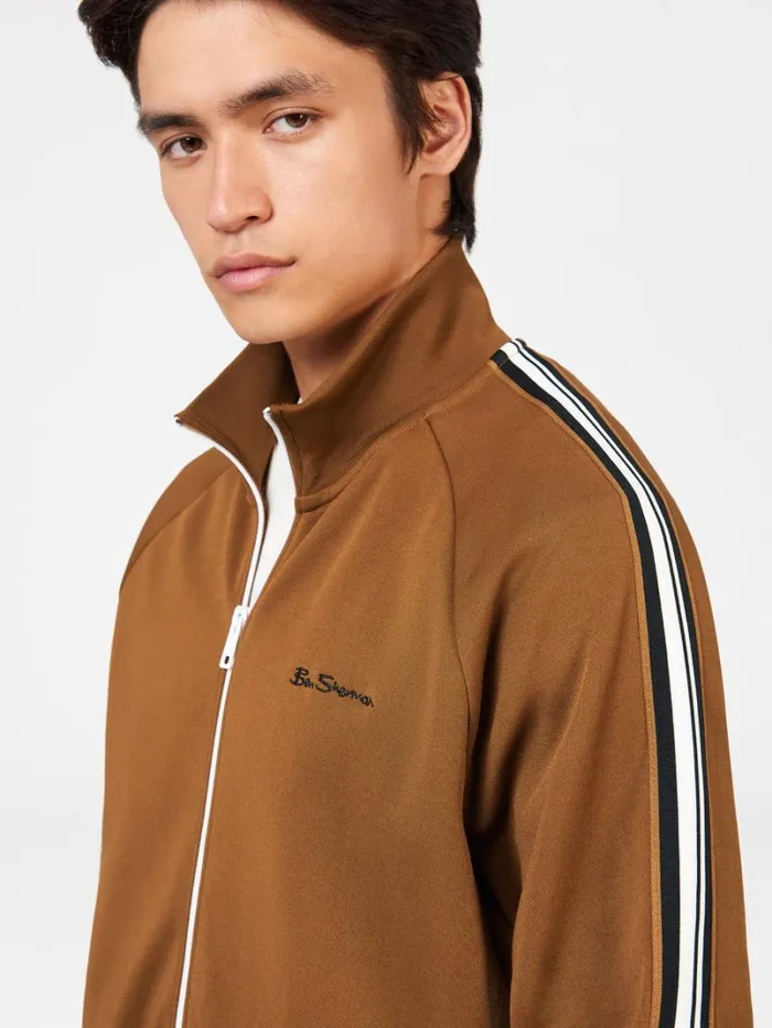 Men Ben Sherman Sweatshirts and Hoodies Signature House Taped Track Jacket 8211 Ginger Men Ben Sherman Sweatshirts and Hoodies Signature House Taped Track Jacket 8211 Ginger