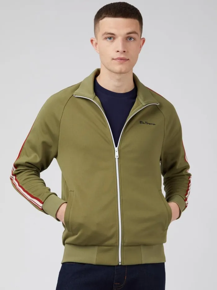 Men Ben Sherman Sweatshirts and Hoodies Signature ZipThrough Track Jacket 8211 Loden Men Ben Sherman Sweatshirts and Hoodies Signature ZipThrough Track Jacket 8211 Loden