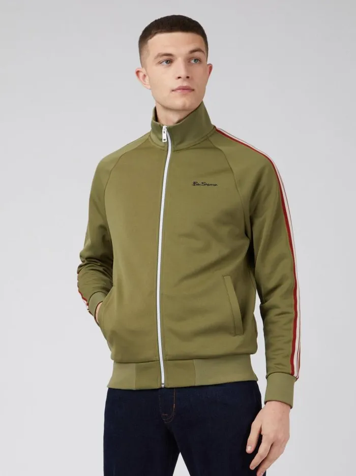Men Ben Sherman Sweatshirts and Hoodies Signature ZipThrough Track Jacket 8211 Loden