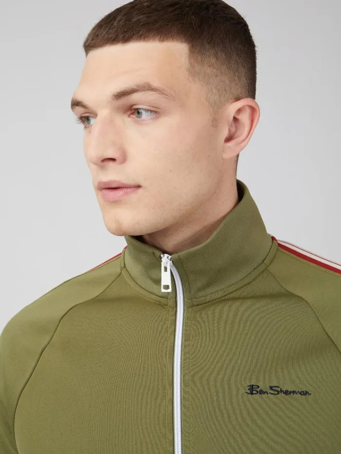 Men Ben Sherman Sweatshirts and Hoodies Signature ZipThrough Track Jacket 8211 Loden