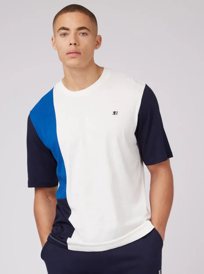 Men Ben Sherman TShirts and Graphic Tees B By Colorblock Tee 8211 White