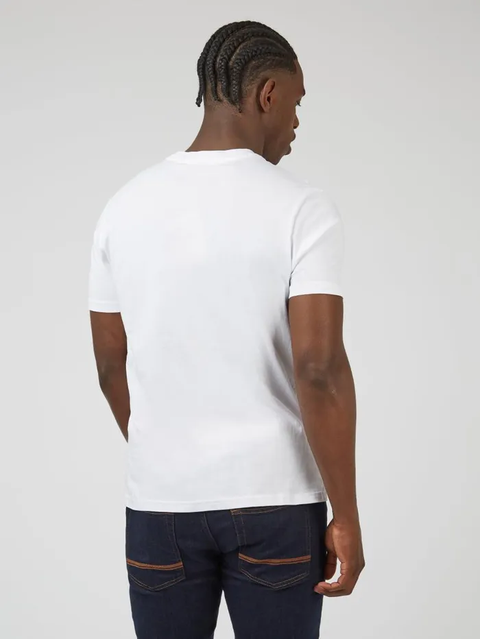 Men Ben Sherman TShirts and Graphic Tees Organic Jersey Paisley Pocket Graphic Tee 8211 White