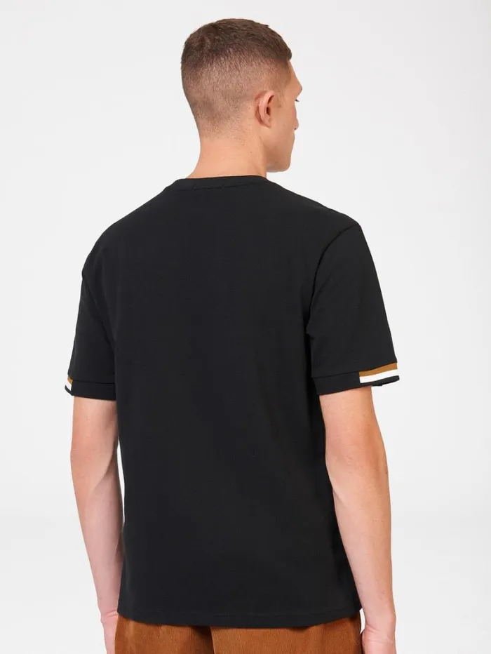 Men Ben Sherman TShirts and Graphic Tees Signature Pique Tee 8211 Black