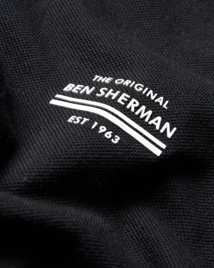 Men Ben Sherman TShirts and Graphic Tees Signature Pique Tee 8211 Black