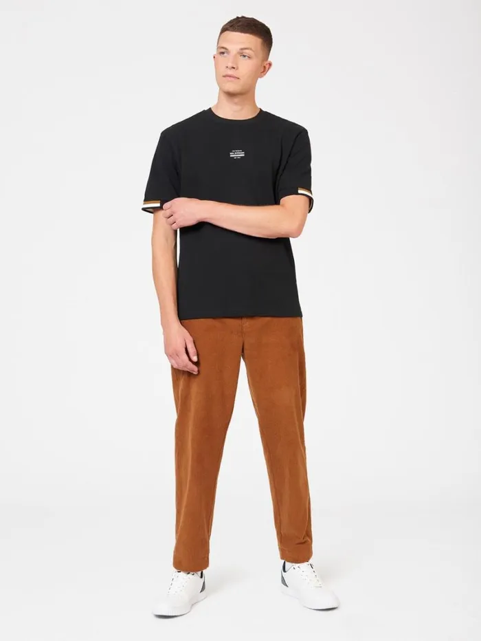Men Ben Sherman TShirts and Graphic Tees Signature Pique Tee 8211 Black