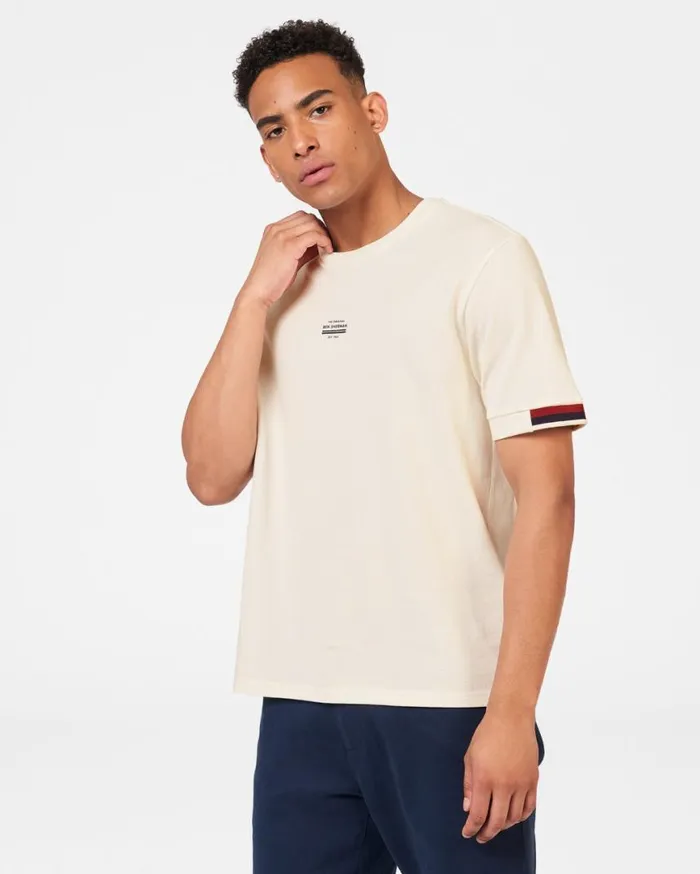 Men Ben Sherman TShirts and Graphic Tees Signature Pique Tee 8211 Ivory