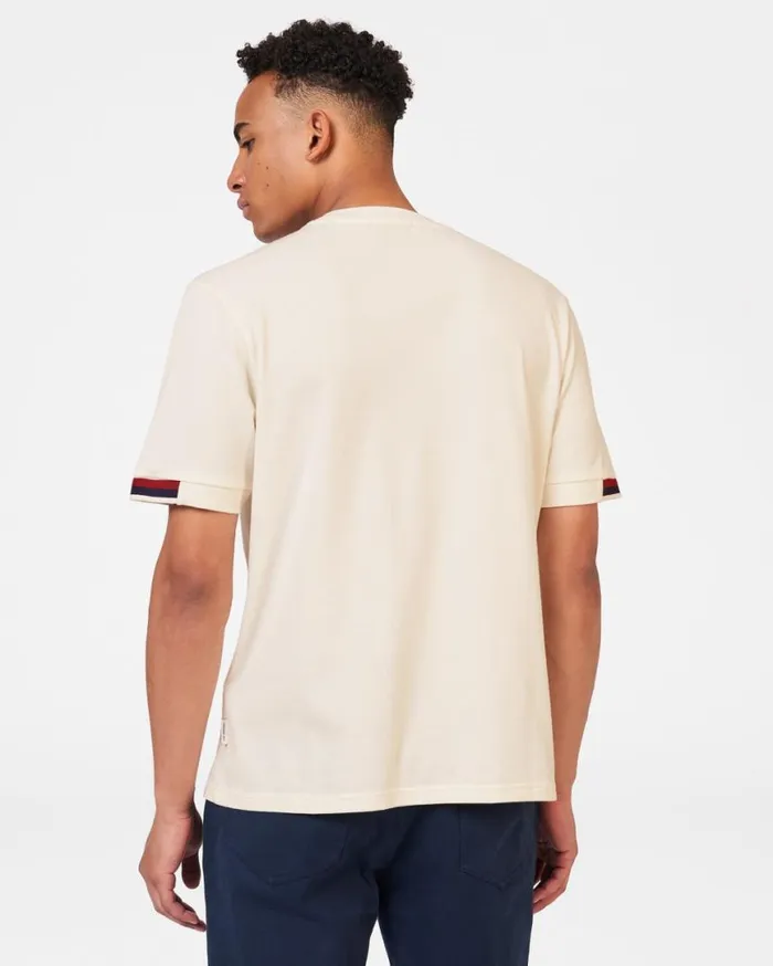 Men Ben Sherman TShirts and Graphic Tees Signature Pique Tee 8211 Ivory