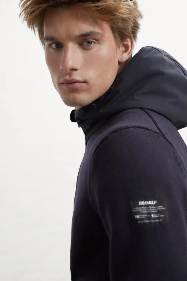 Men Black Lesca Knitted Jumper Ecoalf Knitwear