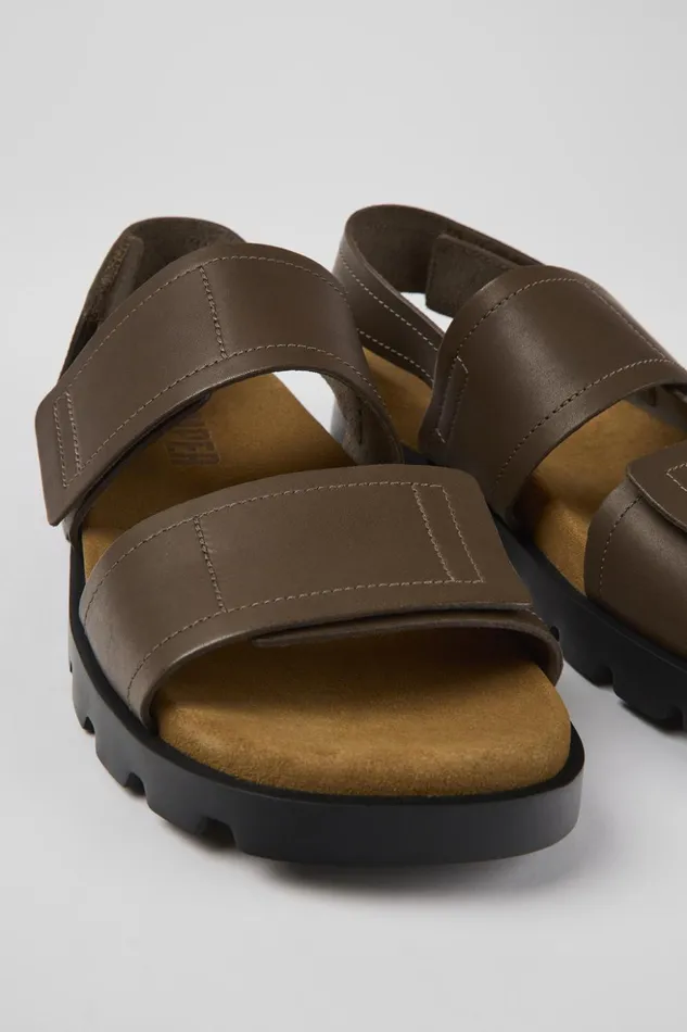 Men Brutus Sandal Brown Leather Sandals Camper Sandals