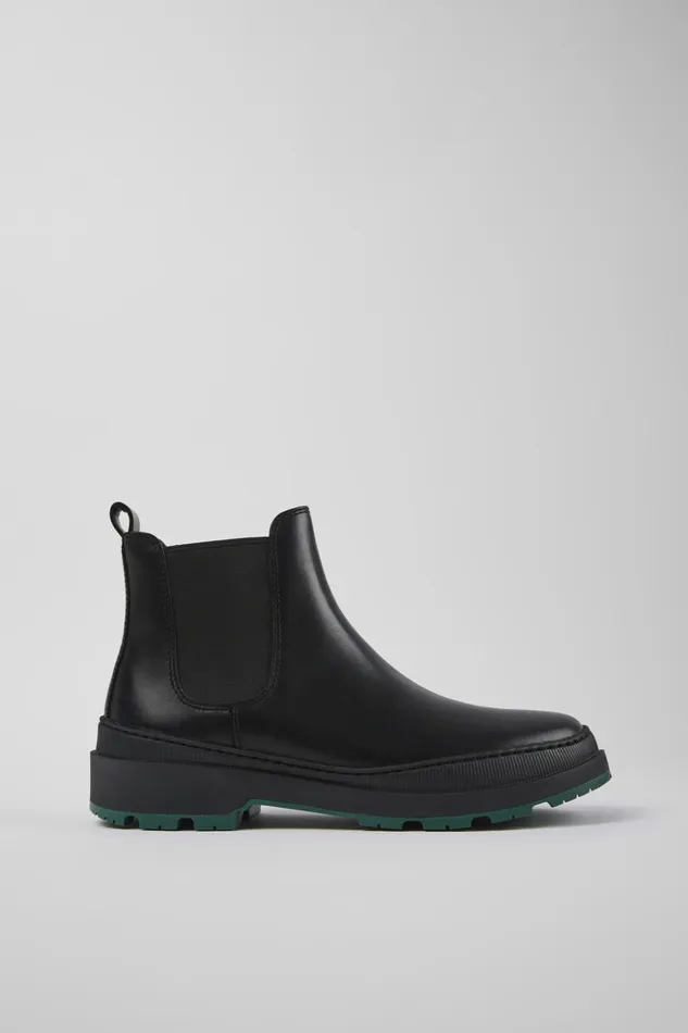 Men Brutus Trek MICHELIN Black Leather Ankle Boots Camper Ankle Boots Men Brutus Trek MICHELIN Black Leather Ankle Boots Camper Ankle Boots