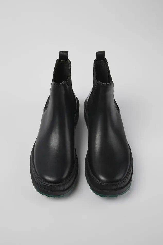 Men Brutus Trek MICHELIN Black Leather Ankle Boots Camper Ankle Boots Men Brutus Trek MICHELIN Black Leather Ankle Boots Camper Ankle Boots