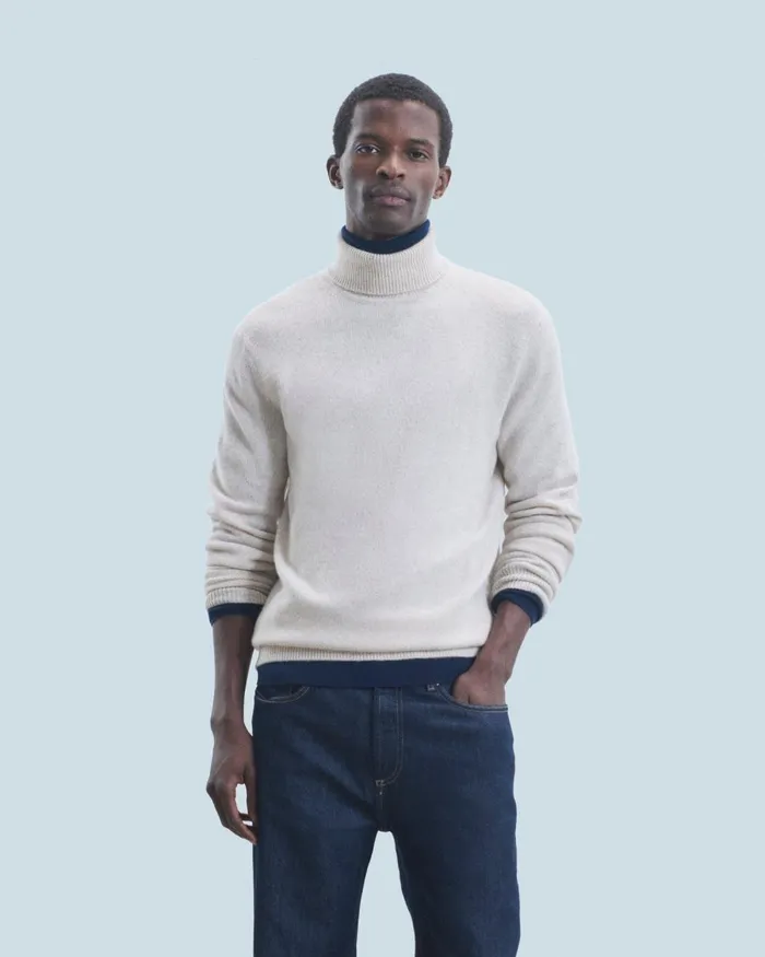 Men Cashmere Sweaters From Future Thick Basic Turtleneck Sweater Beige Moulin Men Cashmere Sweaters From Future Thick Basic Turtleneck Sweater Beige Moulin