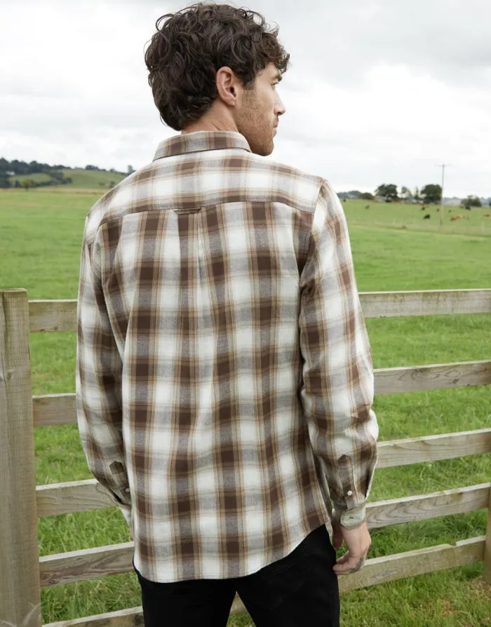 Men Chocolate Flannel Check Long Sleeve Shirt Threadbare Shirts Men Chocolate Flannel Check Long Sleeve Shirt Threadbare Shirts