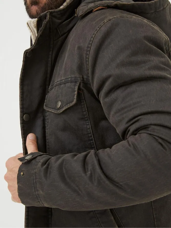 Men Coats and Jackets Fat Face Brown Hooded Jacket