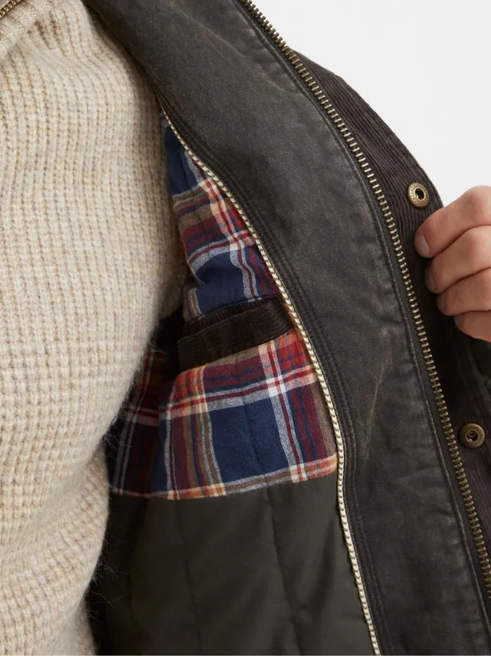Men Coats and Jackets Fat Face Brown Hooded Jacket