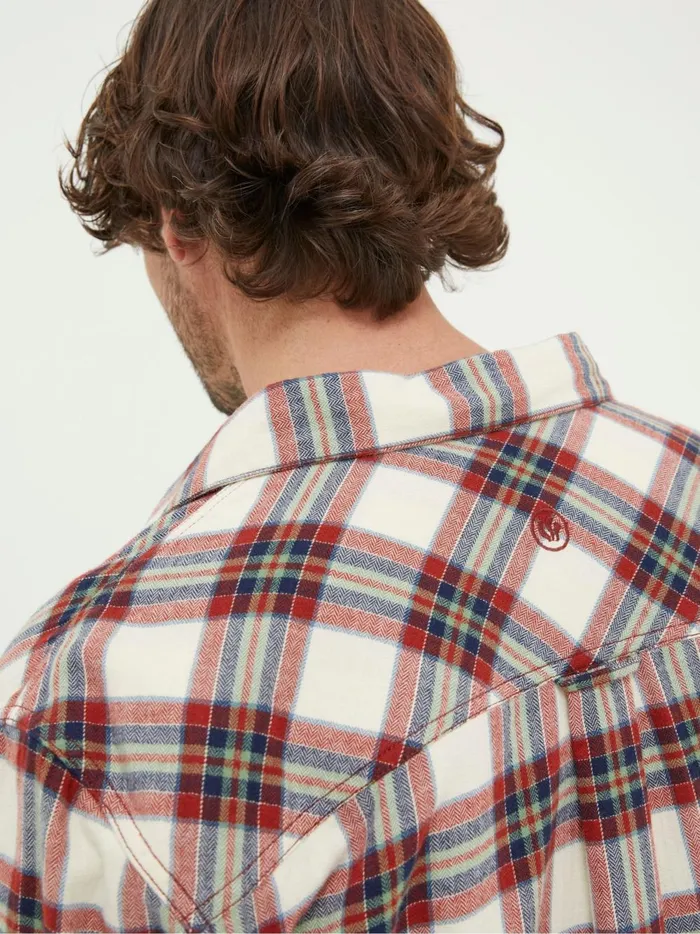 Men Coats and Jackets Fat Face Red Bruton Check Shirt