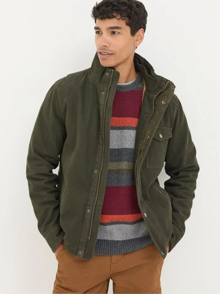 Men Coats and Jackets Fat Face Wardley Green Canvas Jacket