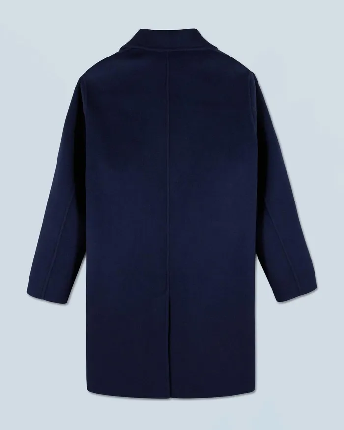 Men Coats and Jackets From Future Outerwear Long Double Face Coat Navy