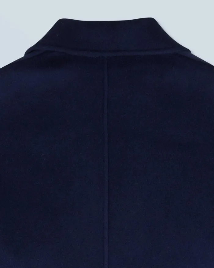 Men Coats and Jackets From Future Outerwear Long Double Face Coat Navy