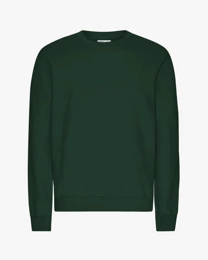 Men Crewneck Sweatshirts Colorful Standard Classic Organic Crew Emerald Green Men Crewneck Sweatshirts Colorful Standard Classic Organic Crew Emerald Green