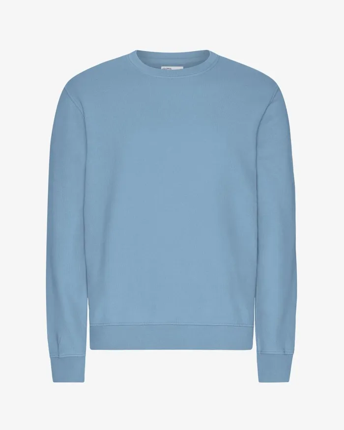 Men Crewneck Sweatshirts Colorful Standard Classic Organic Crew Seaside Blue