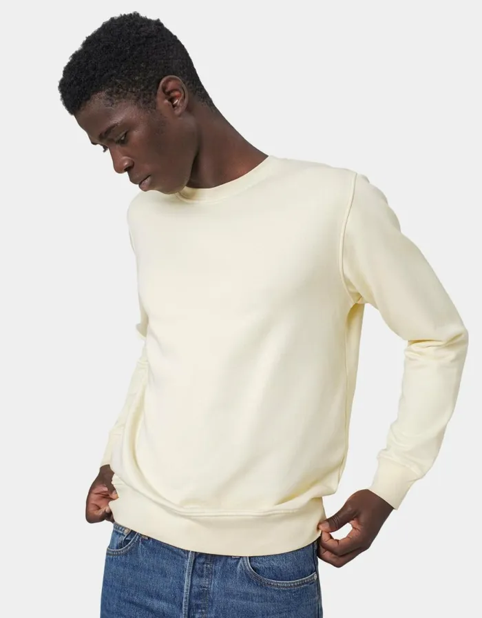 Men Crewneck Sweatshirts Colorful Standard Classic Organic Crew Seaside Blue