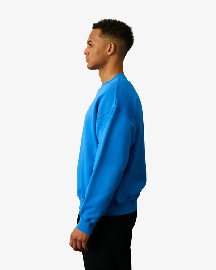 Men Crewneck Sweatshirts Colorful Standard Organic Oversized Crew Pacific Blue