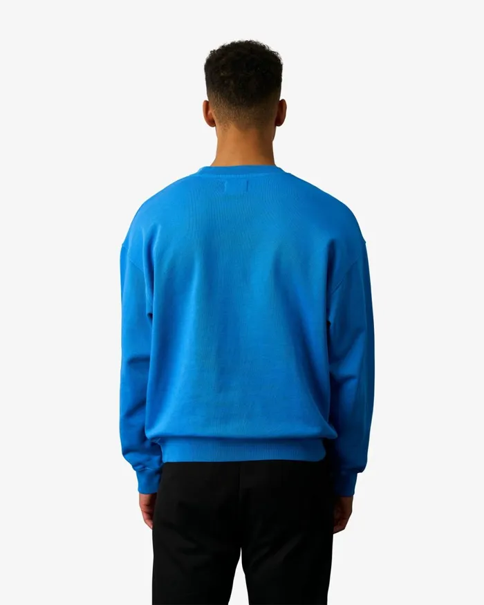 Men Crewneck Sweatshirts Colorful Standard Organic Oversized Crew Pacific Blue