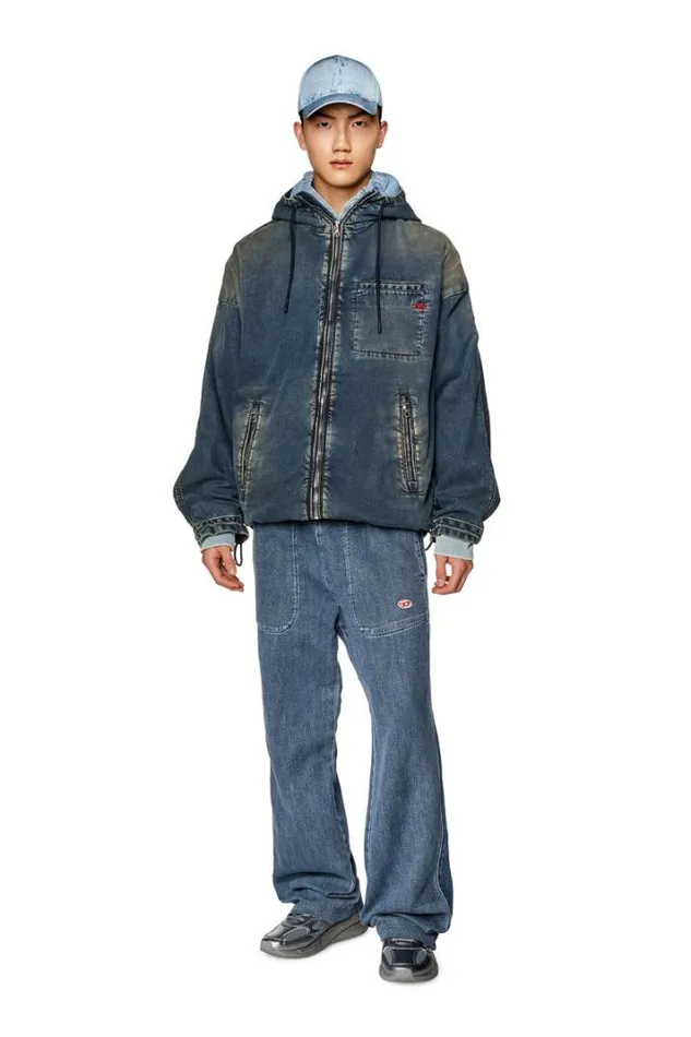Men DHennes Jogg Dark Blue Diesel Outerwear And Jackets