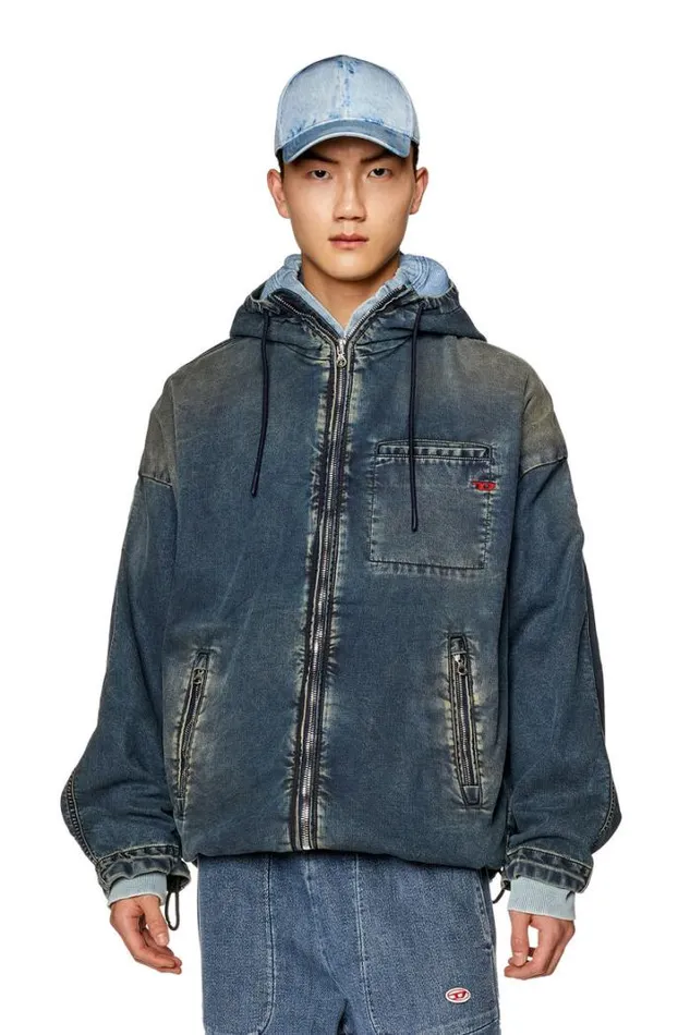 Men DHennes Jogg Dark Blue Diesel Outerwear And Jackets Men DHennes Jogg Dark Blue Diesel Outerwear And Jackets