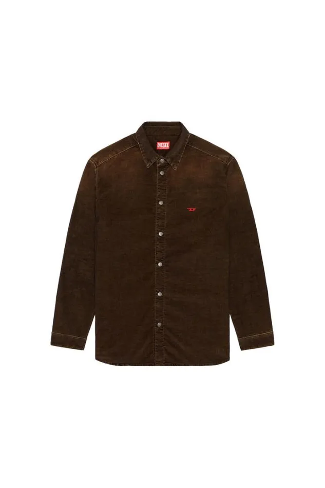 Men DSimplyOver Brown Diesel Shirts Men DSimplyOver Brown Diesel Shirts