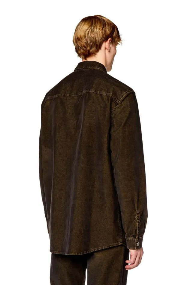 Men DSimplyOver Brown Diesel Shirts Men DSimplyOver Brown Diesel Shirts