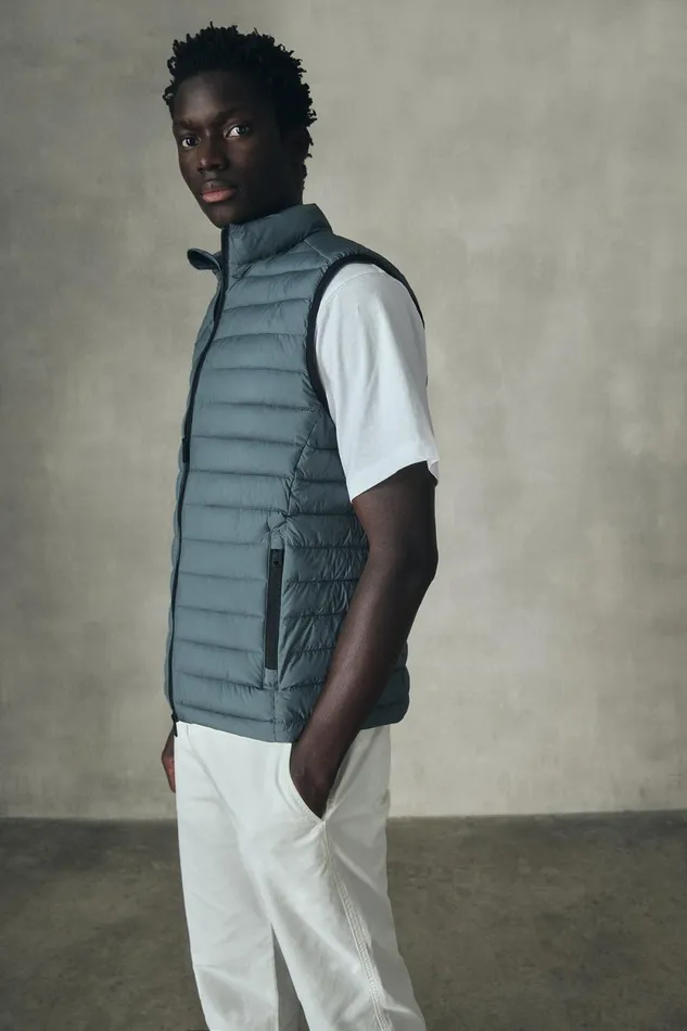 Men Dark Green Cardiff Waistcoat Ecoalf Vests