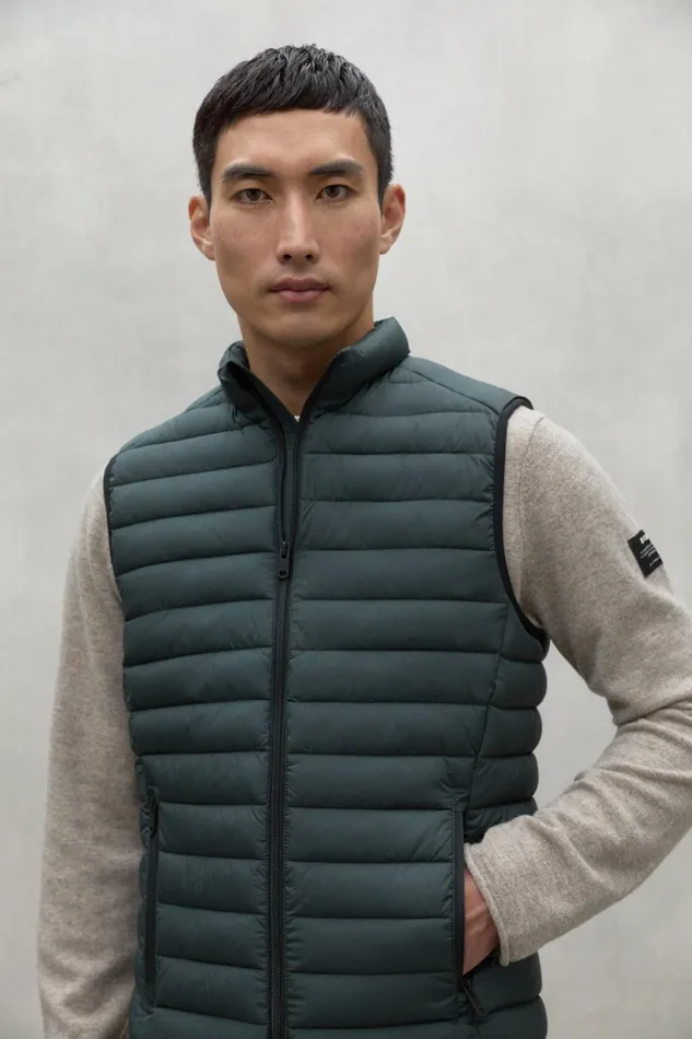 Men Dark Green Cardiff Waistcoat Ecoalf Vests