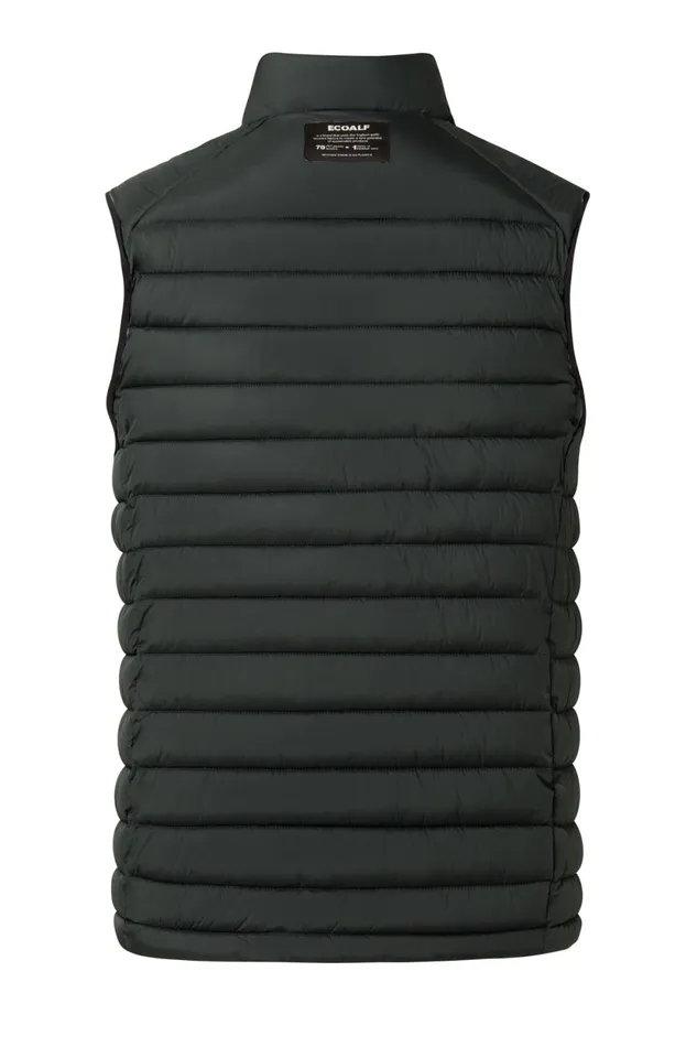 Men Dark Green Cardiff Waistcoat Ecoalf Vests