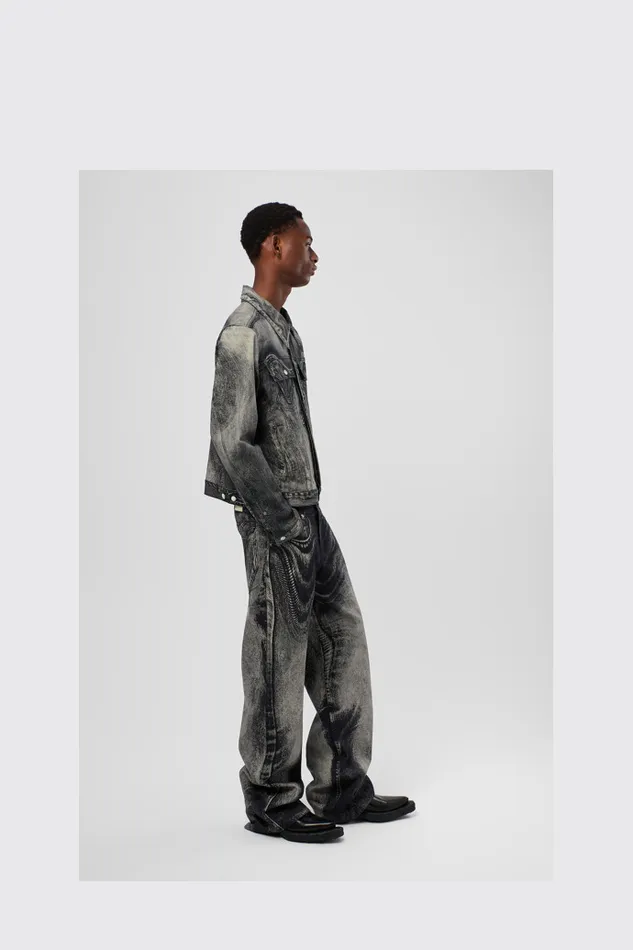 Men Denim Jeans BlackGray Denim Jeans Camper Denim