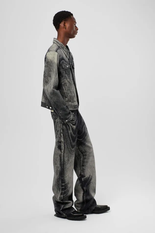 Men Denim Jeans BlackGray Denim Jeans Camper Denim
