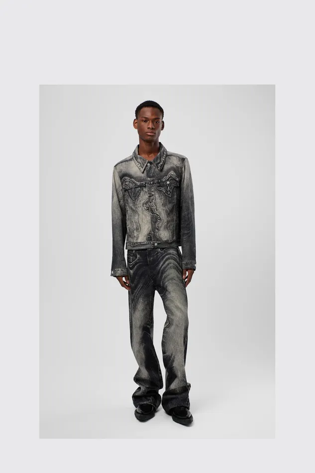 Men Denim Jeans BlackGray Denim Jeans Camper Denim