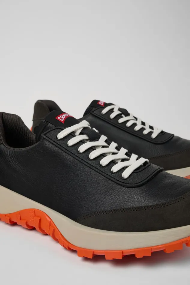 Men Drift Trail VIBRAM Black Textile And Nubuck Sneakers Camper Sneakers