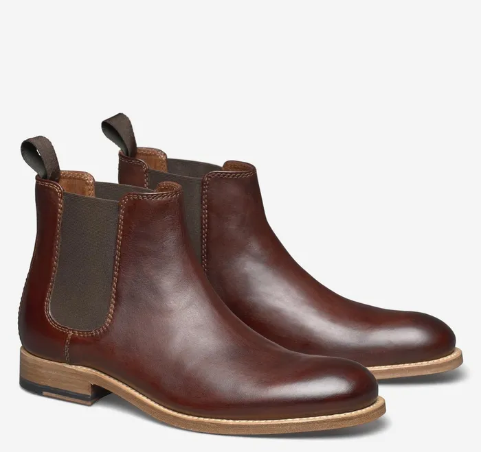 Men Dudley Chelsea Boot Mahogany Dipdyed Calfskin JohnstonandMurphy SlipOns and Loafers Men Dudley Chelsea Boot Mahogany Dipdyed Calfskin JohnstonandMurphy SlipOns and Loafers