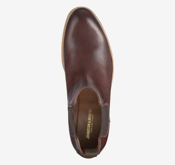 Men Dudley Chelsea Boot Mahogany Dipdyed Calfskin JohnstonandMurphy SlipOns and Loafers Men Dudley Chelsea Boot Mahogany Dipdyed Calfskin JohnstonandMurphy SlipOns and Loafers