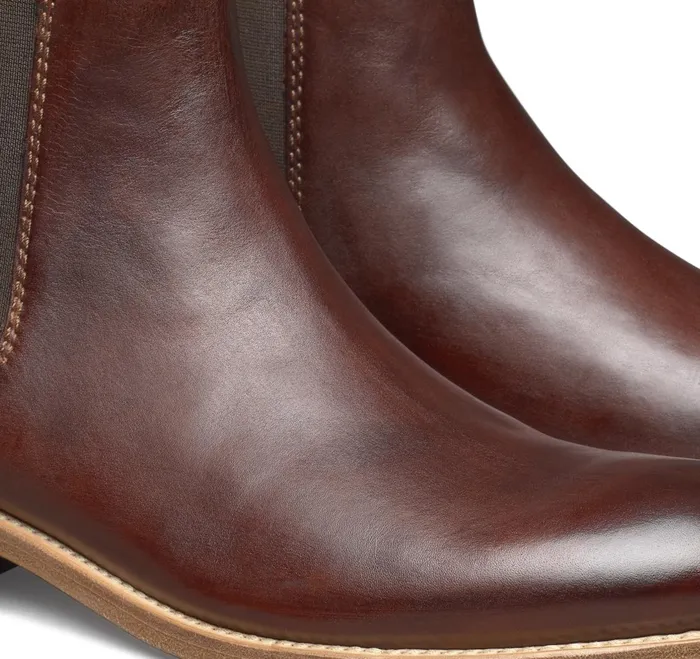 Men Dudley Chelsea Boot Mahogany Dipdyed Calfskin JohnstonandMurphy SlipOns and Loafers Men Dudley Chelsea Boot Mahogany Dipdyed Calfskin JohnstonandMurphy SlipOns and Loafers