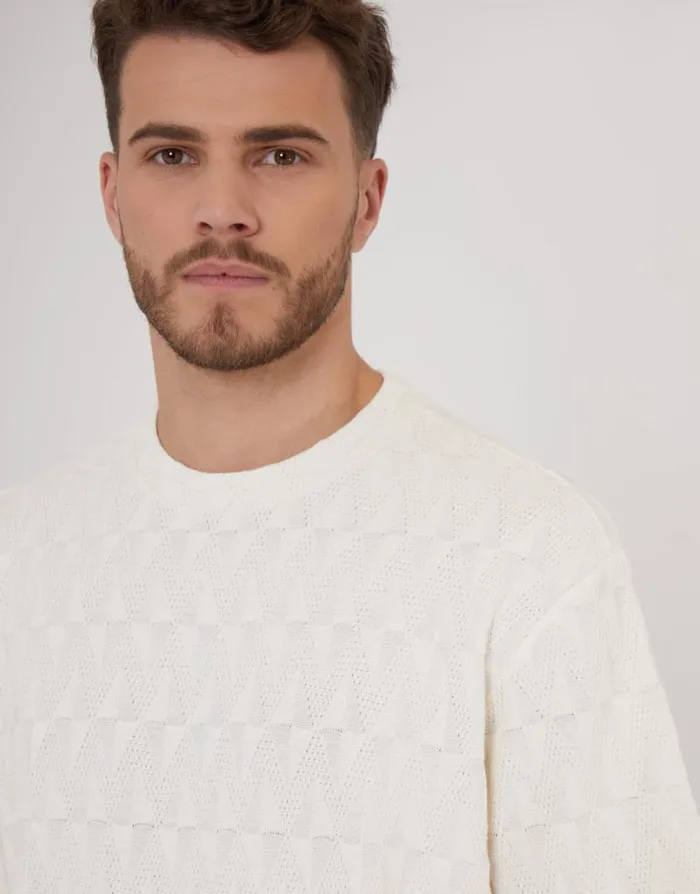 Men Ecru Relaxed Fit Short Sleeve TShirt Threadbare TShirts