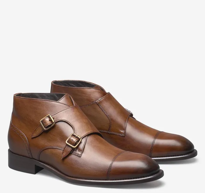Men Ellsworth Double Buckle Boot Brown Handstained Calfskin JohnstonandMurphy SlipOns and Loafers Men Ellsworth Double Buckle Boot Brown Handstained Calfskin JohnstonandMurphy SlipOns and Loafers