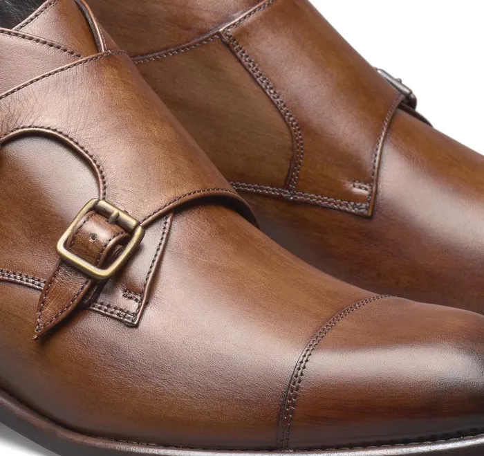 Men Ellsworth Double Buckle Boot Brown Handstained Calfskin JohnstonandMurphy SlipOns and Loafers Men Ellsworth Double Buckle Boot Brown Handstained Calfskin JohnstonandMurphy SlipOns and Loafers